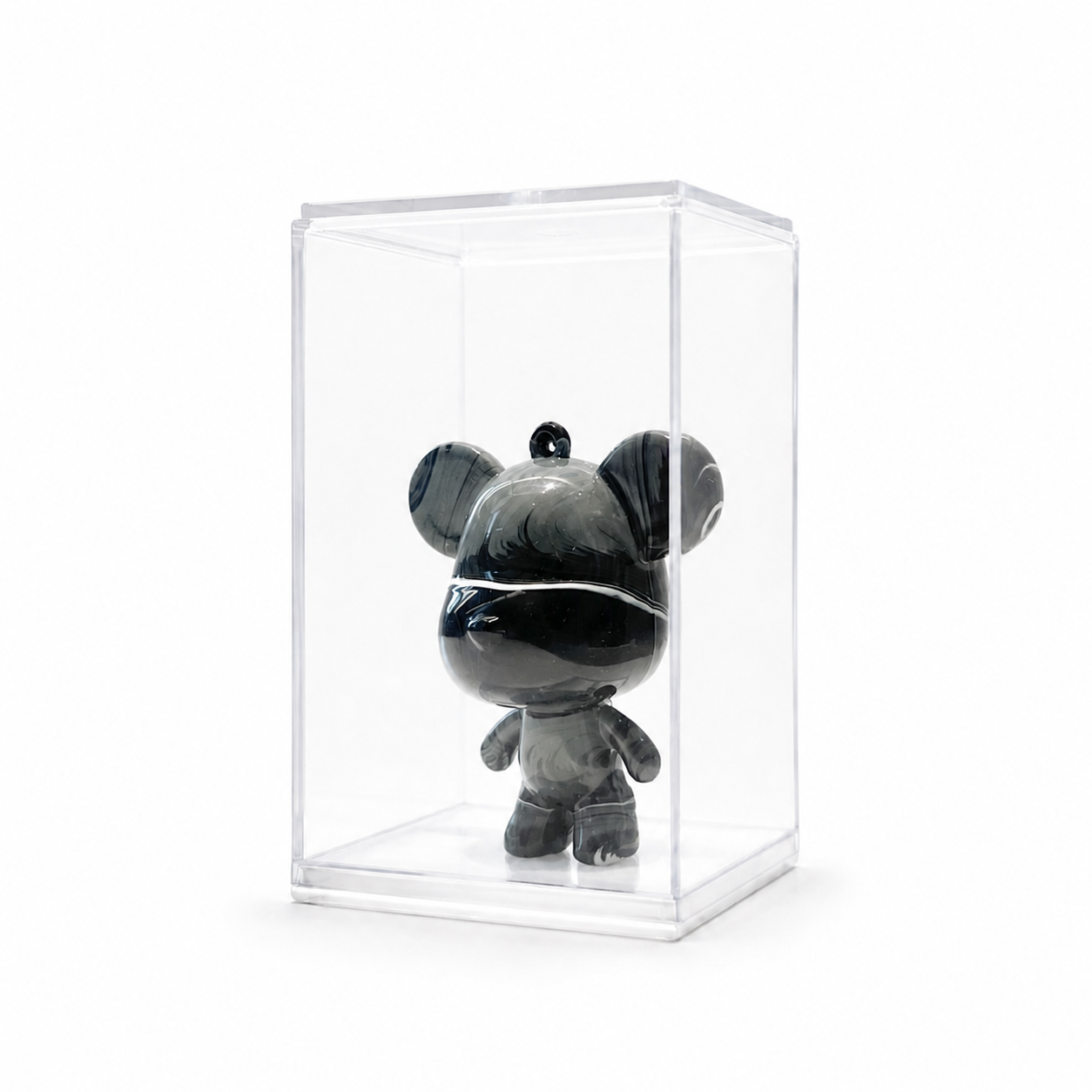 Mini Bear 06, handmade Mini Bear in a clear acrylic display box by Fendooy
