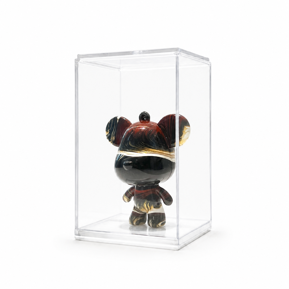 Mini Bear 08, handmade Mini Bear in a clear acrylic display box by Fendooy