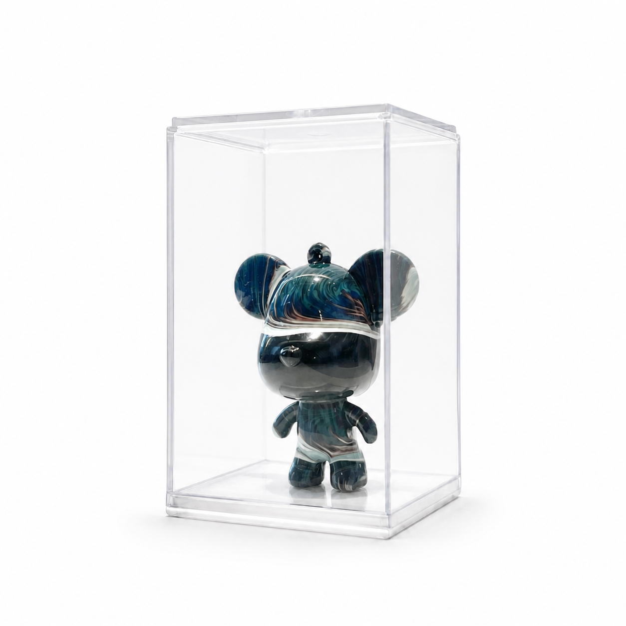 Mini Bear 09, handmade Mini Bear in a clear acrylic display box by Fendooy