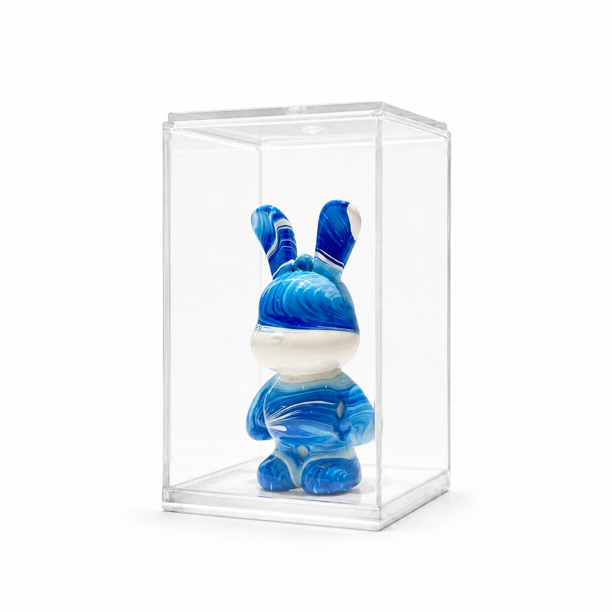 Mini Bunny 06, handmade Mini Bunny in a clear acrylic display box by Fendooy