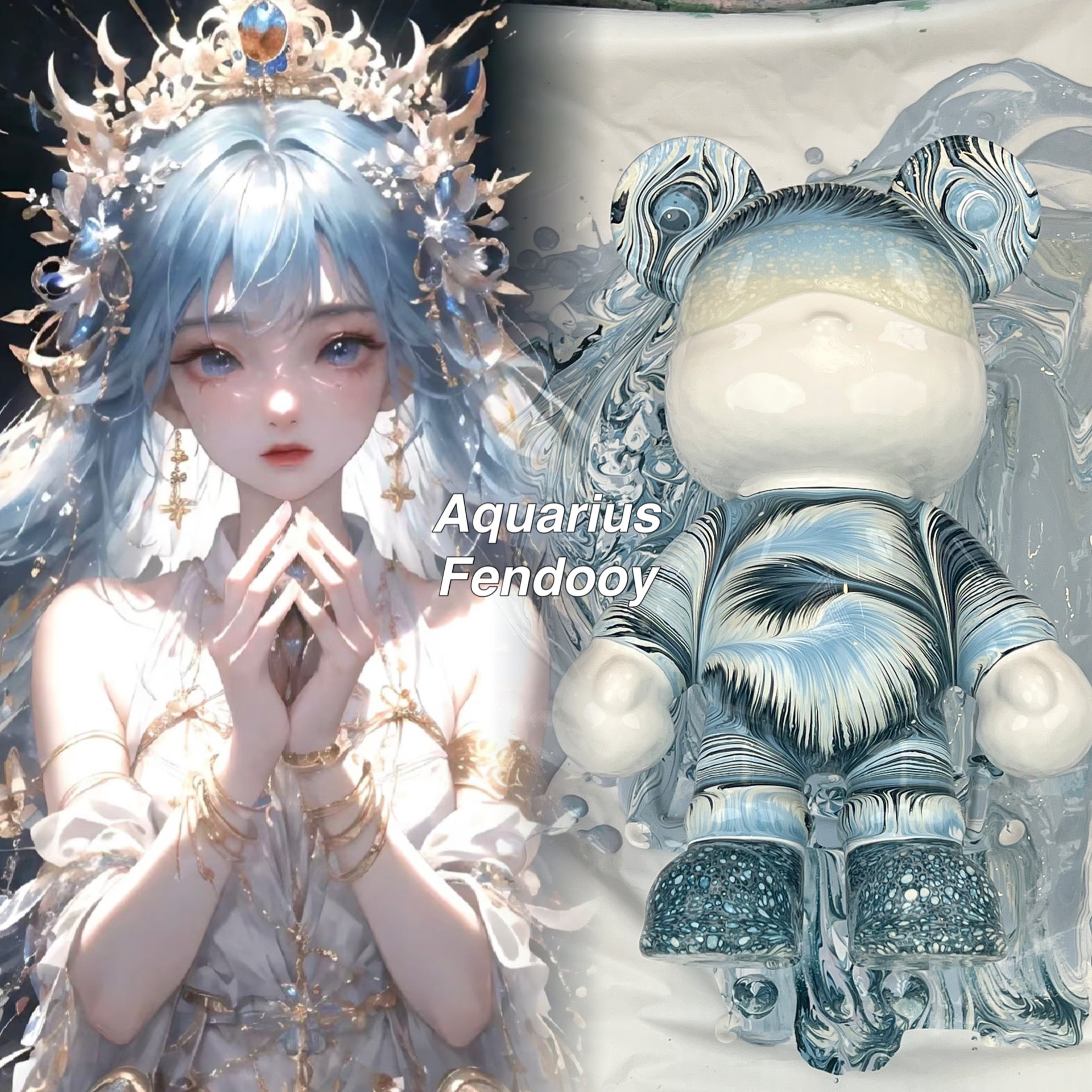 Aquarius, handmade fluid bear by Fendooy, gallery photo 1