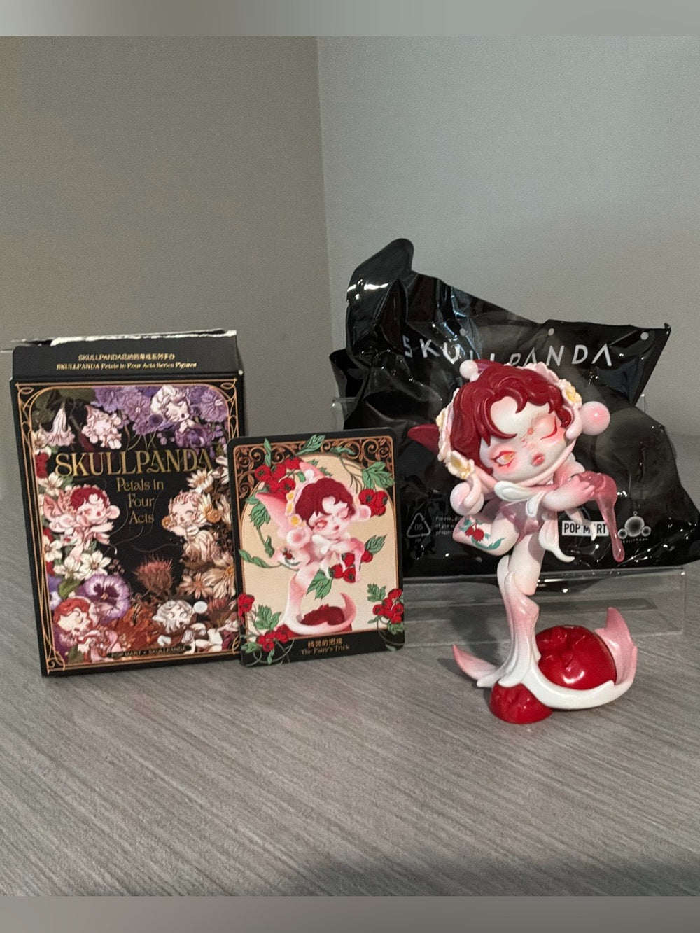 Actual sample photo — SKULLPANDA Petals in Four Acts — The Fairy's Trick