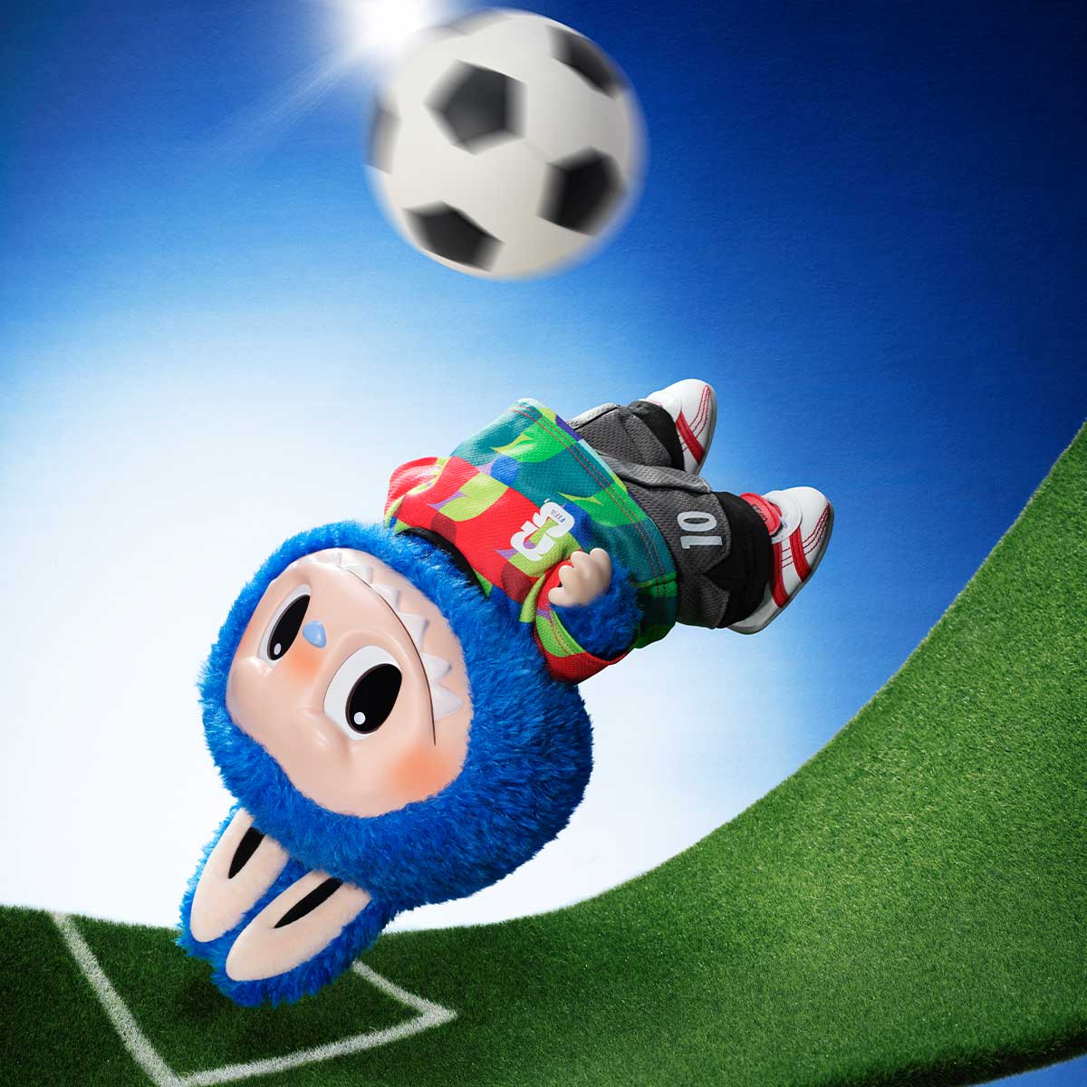 THE MONSTERS × FIFA SERIES-Catch the Win Vinyl Plush Doll — official gallery 3; design reference