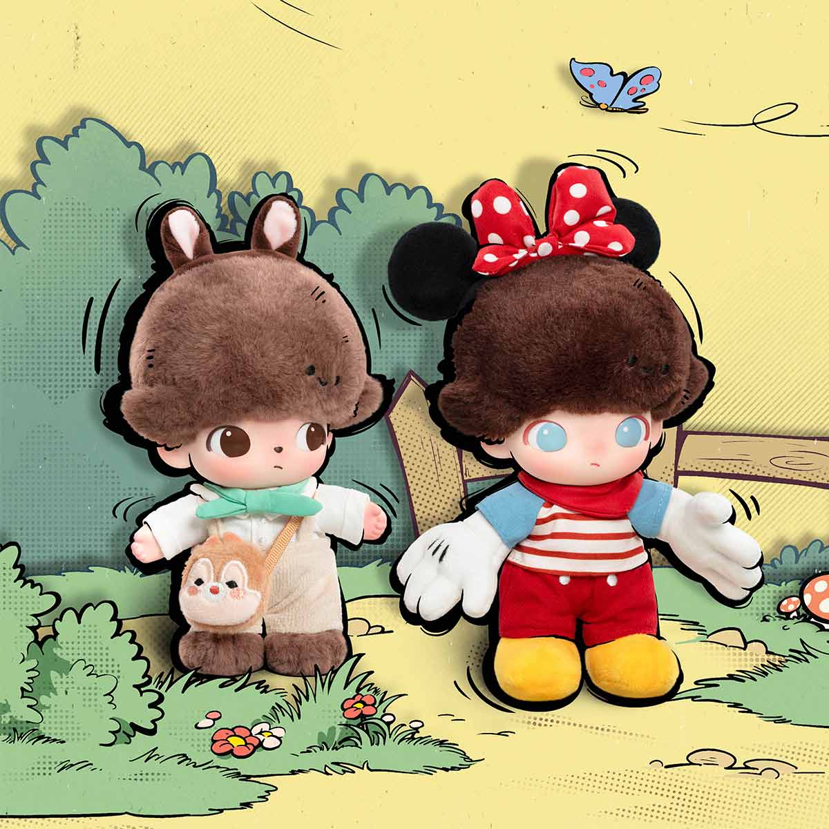 Official series reference — DIMOO WORLD × DISNEY Series-Vinyl Plush Keychain Blind Box exact official reference