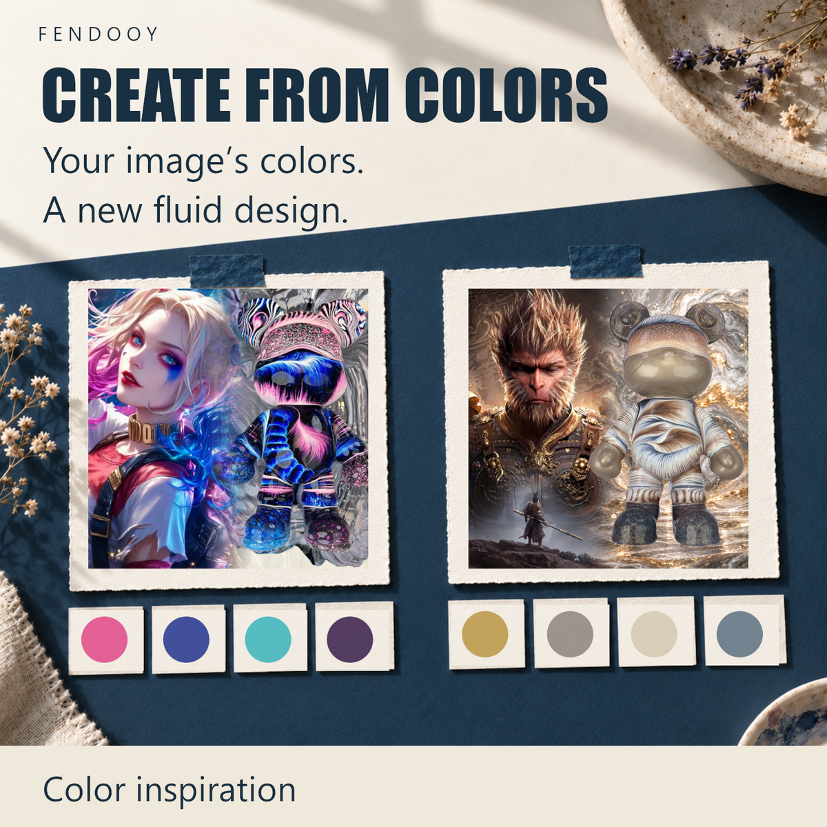 Image color inspiration for a new fluid art design.