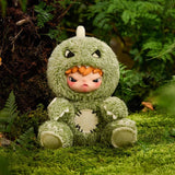 HIRONO Dino plush pendant design reference in a green dinosaur costume