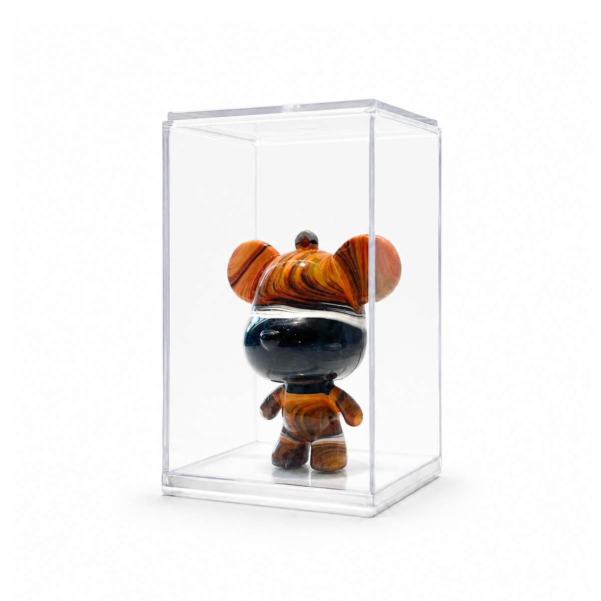 Mini Bear 02, handmade Mini Bear in a clear acrylic display box by Fendooy