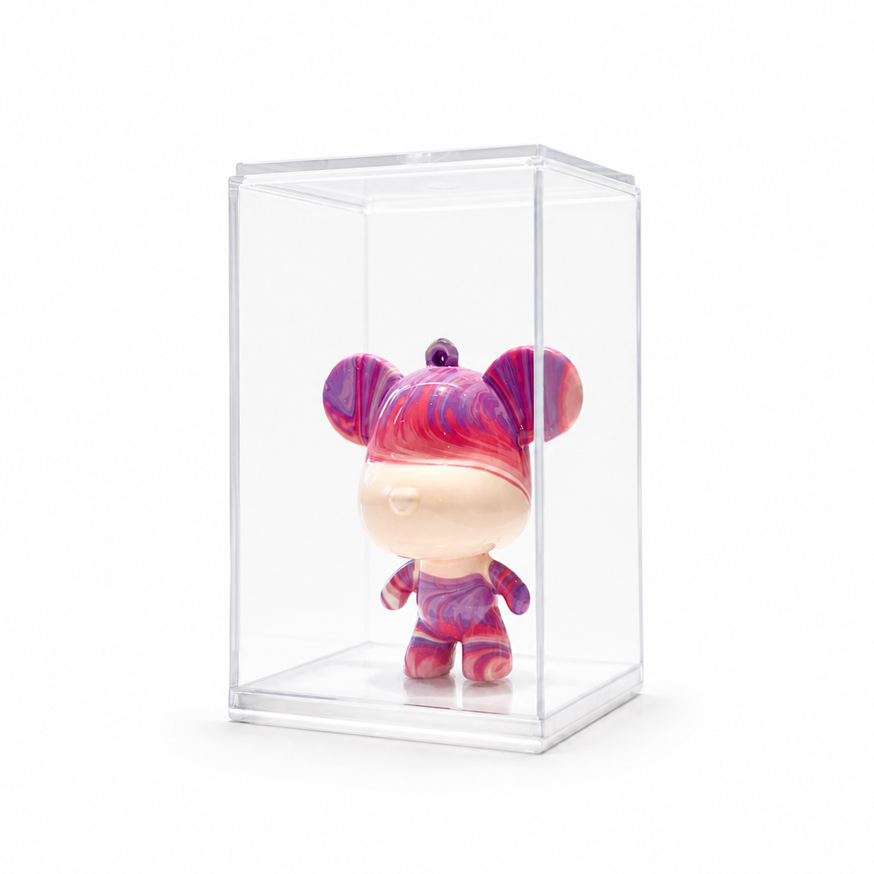 Mini Bear 05, handmade Mini Bear in a clear acrylic display box by Fendooy