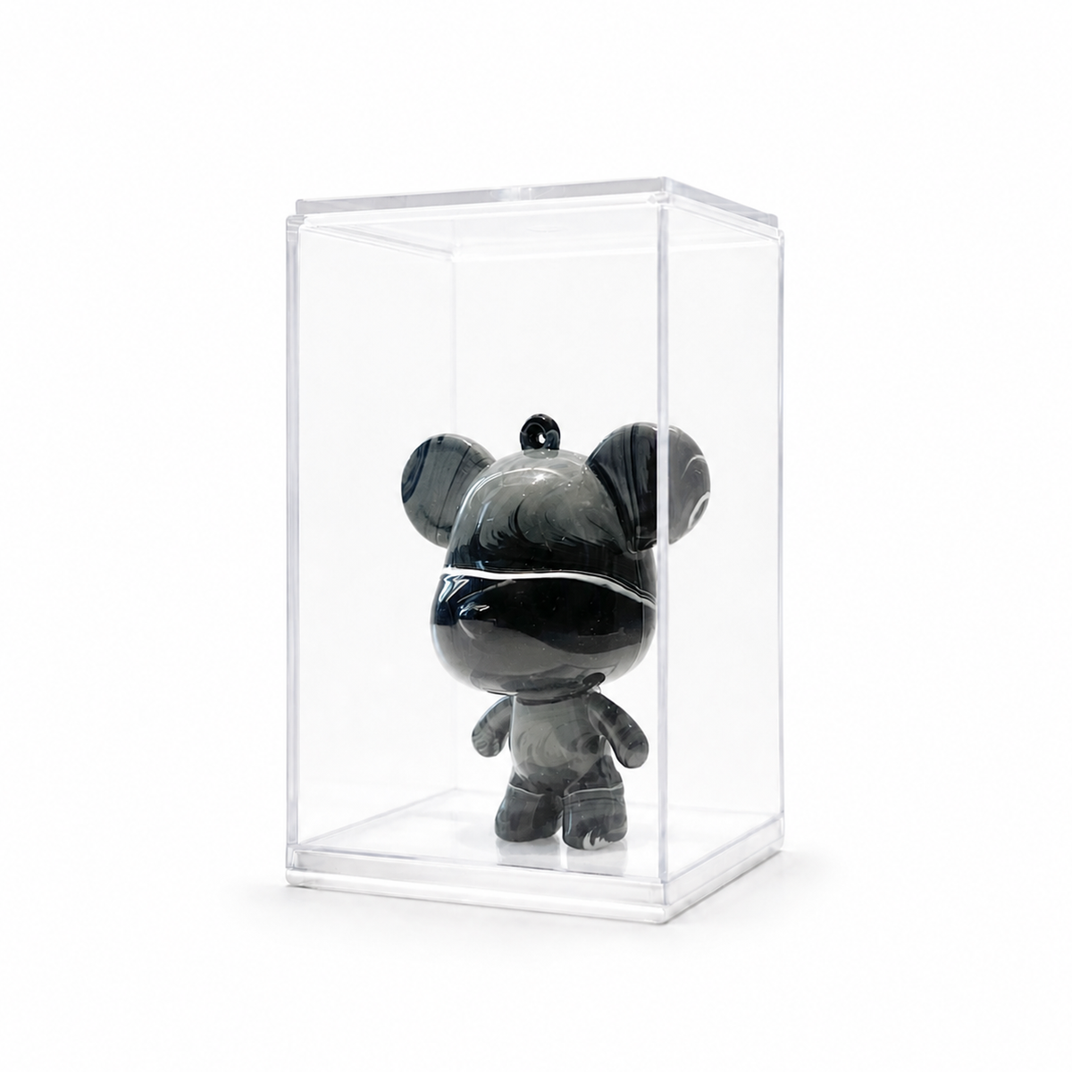 Mini Bear 06, handmade Mini Bear in a clear acrylic display box by Fendooy