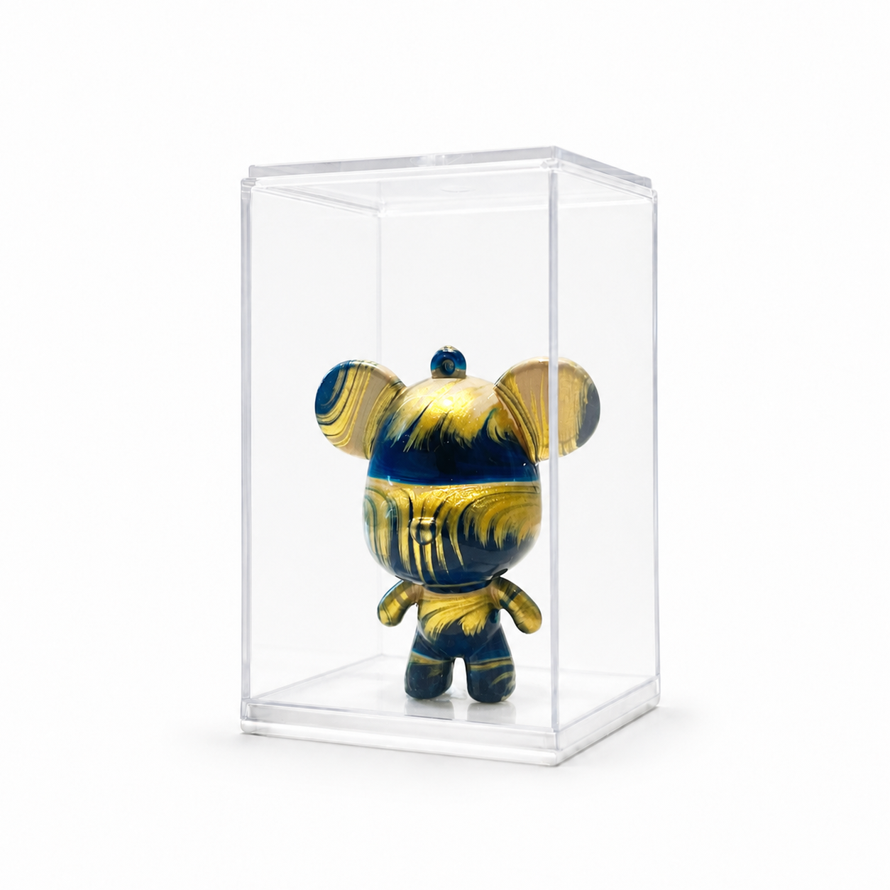 Mini Bear 07, handmade Mini Bear in a clear acrylic display box by Fendooy