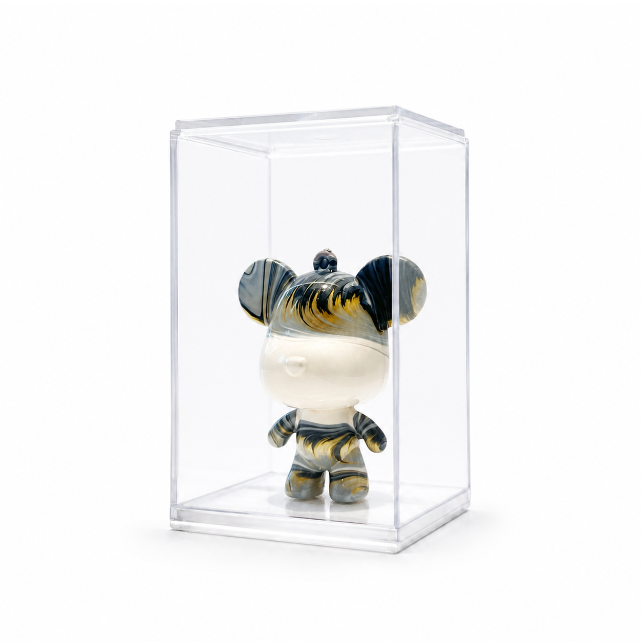Mini Bear 13, handmade Mini Bear in a clear acrylic display box by Fendooy