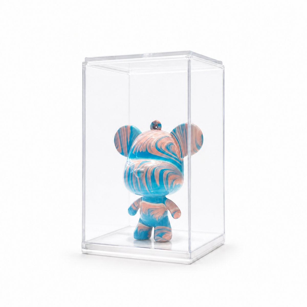 Mini Bear 20, handmade Mini Bear in a clear acrylic display box by Fendooy