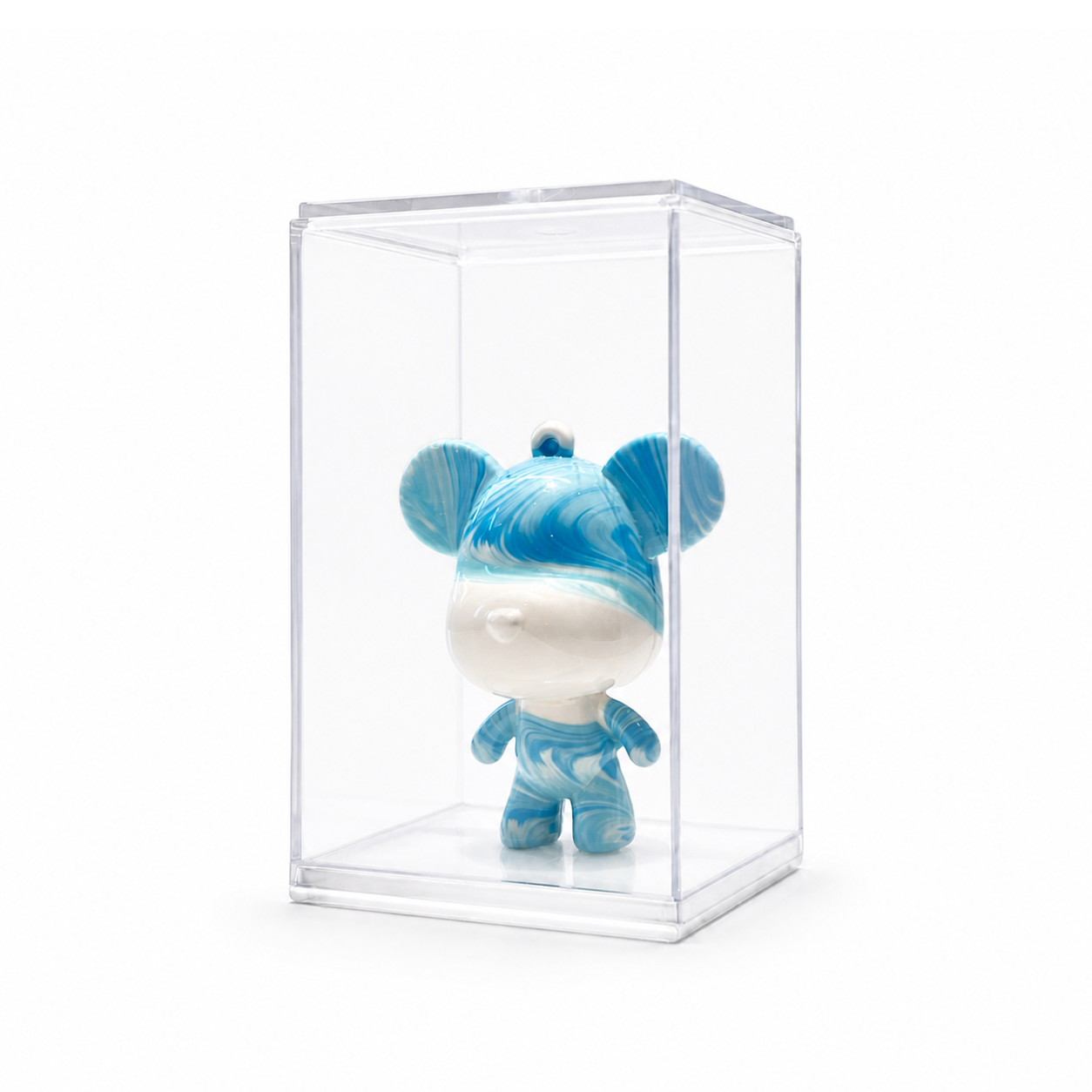 Mini Bear 25, handmade Mini Bear in a clear acrylic display box by Fendooy