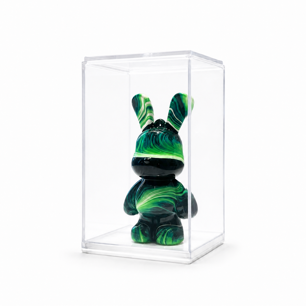 Mini Bunny 03, handmade Mini Bunny in a clear acrylic display box by Fendooy