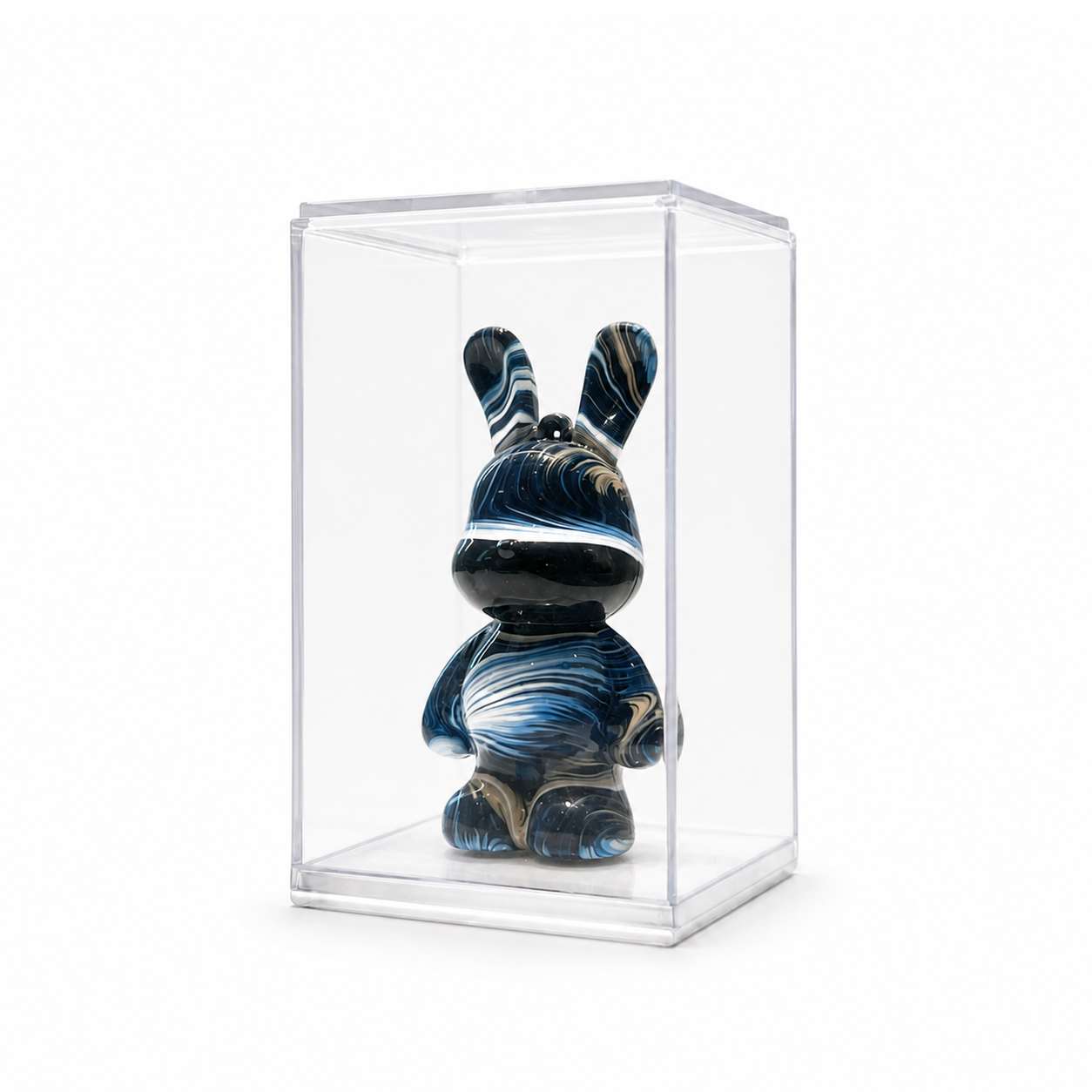 Mini Bunny 04, handmade Mini Bunny in a clear acrylic display box by Fendooy