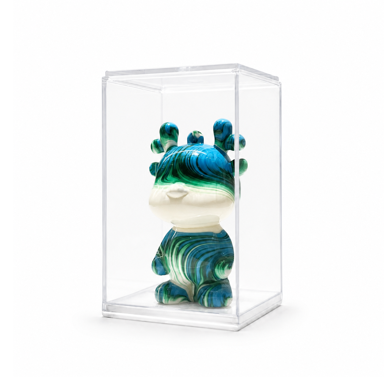 Mini Dragon 62, handmade Mini Dragon in a clear acrylic display box by Fendooy