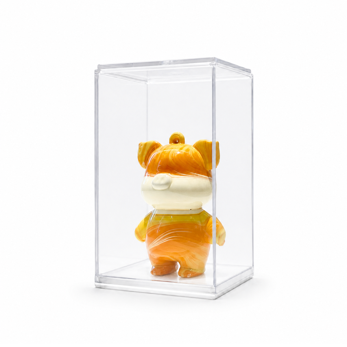 Mini Pig 07, handmade Mini Pig in a clear acrylic display box by Fendooy