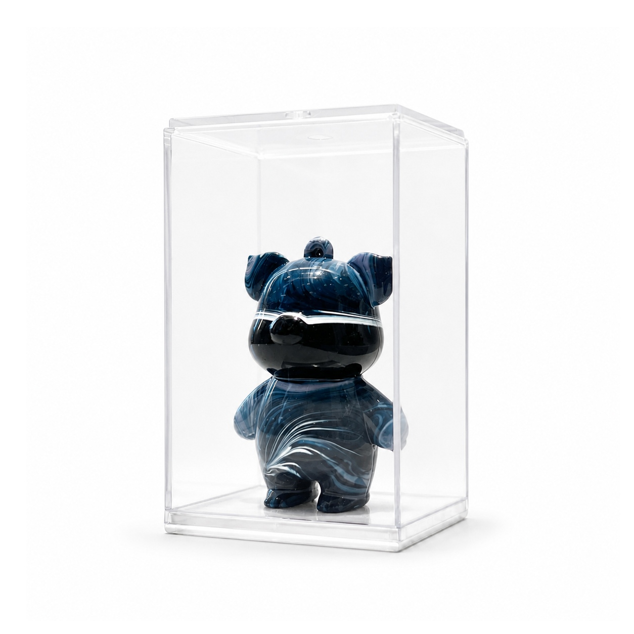 Mini Pig 10, handmade Mini Pig in a clear acrylic display box by Fendooy